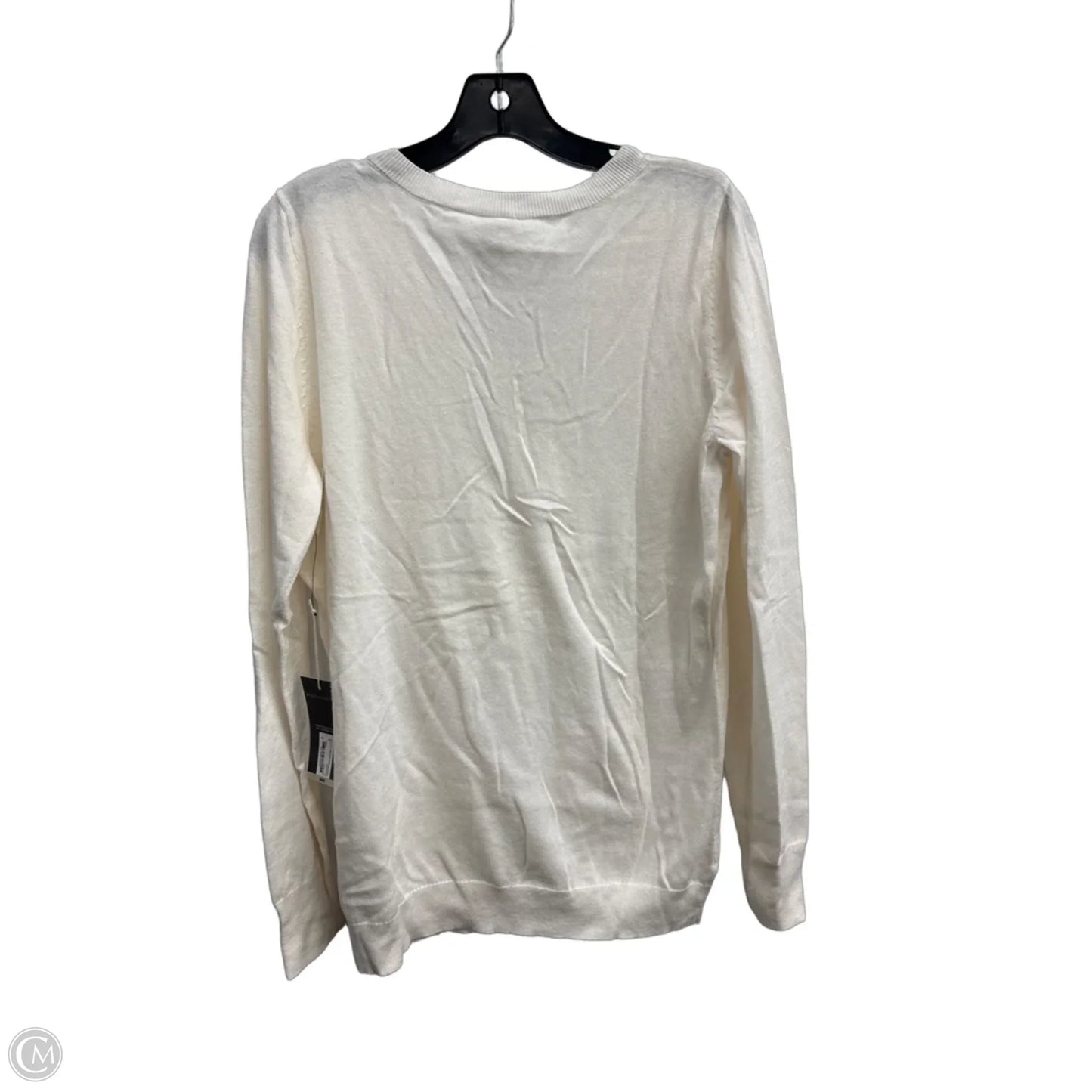 Sweater By Worthington In Cream, Size: L