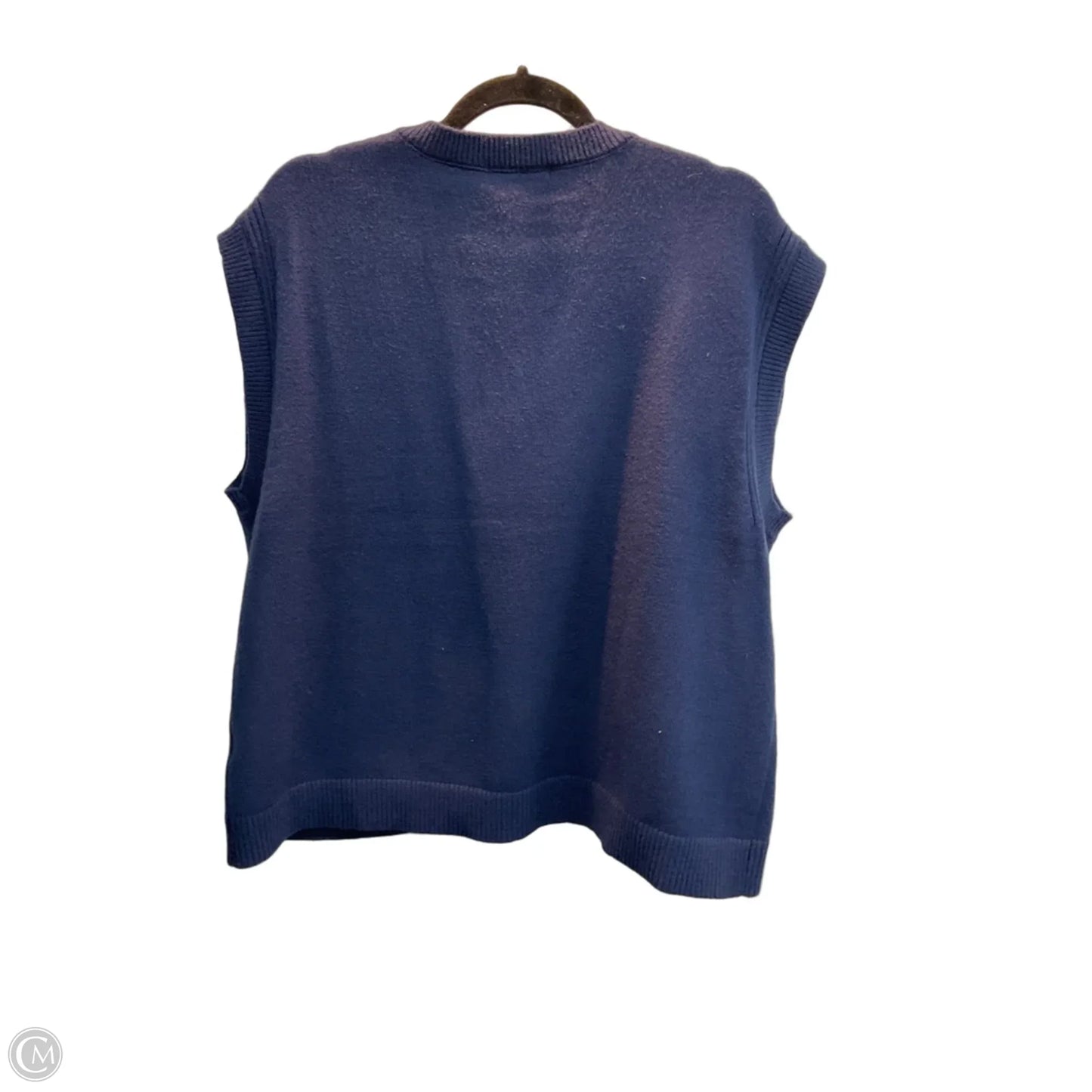 Sweater Short Sleeve By Vigoss In Navy, Size: L