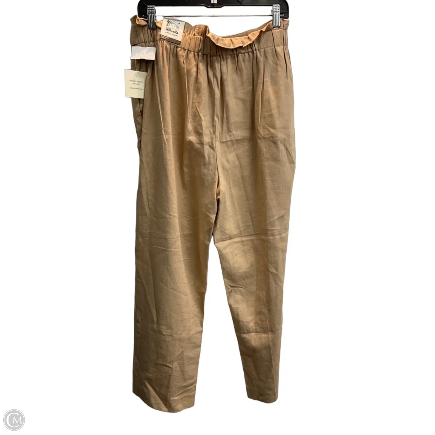 Pants Linen By Anne Klein In Tan, Size: L