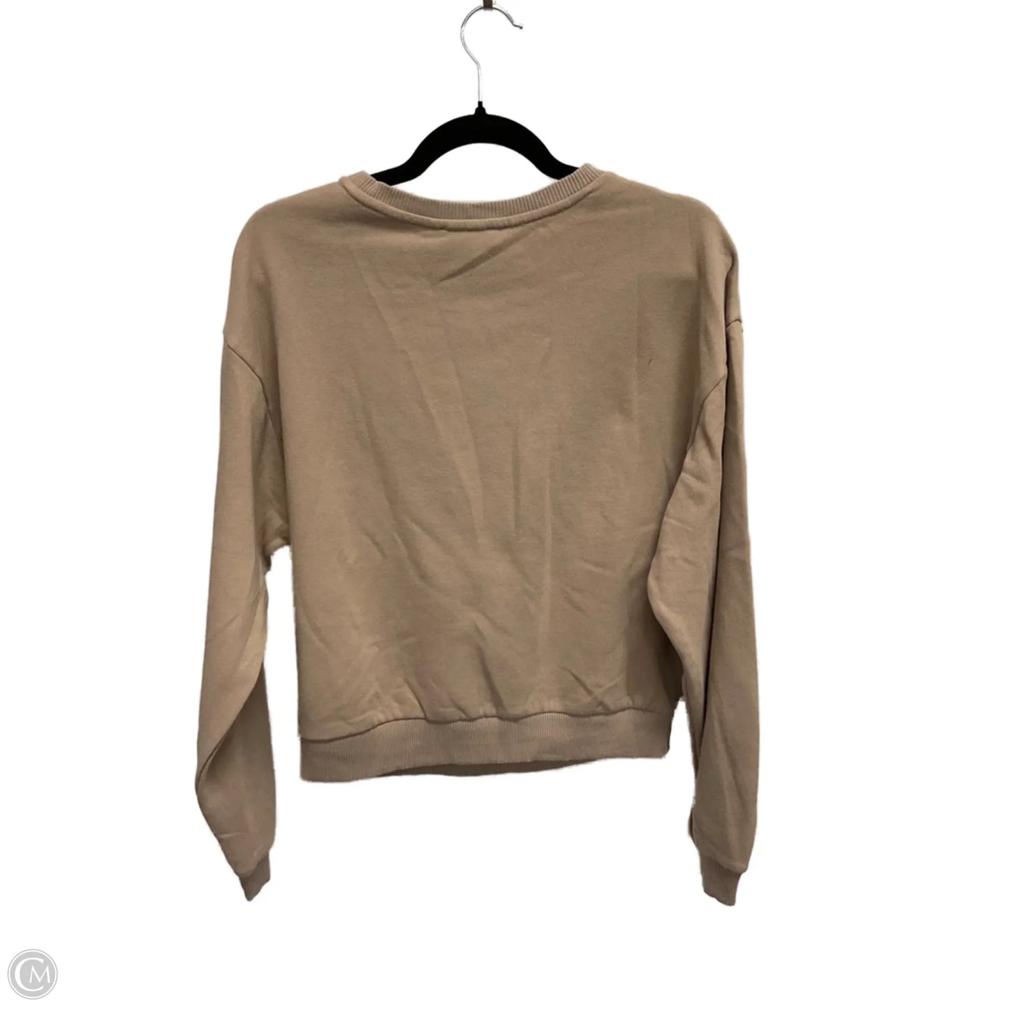 Sweatshirt Crewneck By Express In Beige, Size: S