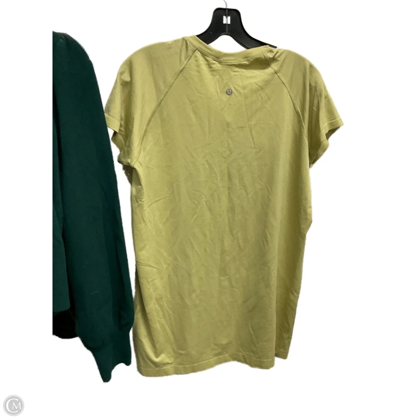Athletic Top Short Sleeve By Lululemon In Green, Size: Xl