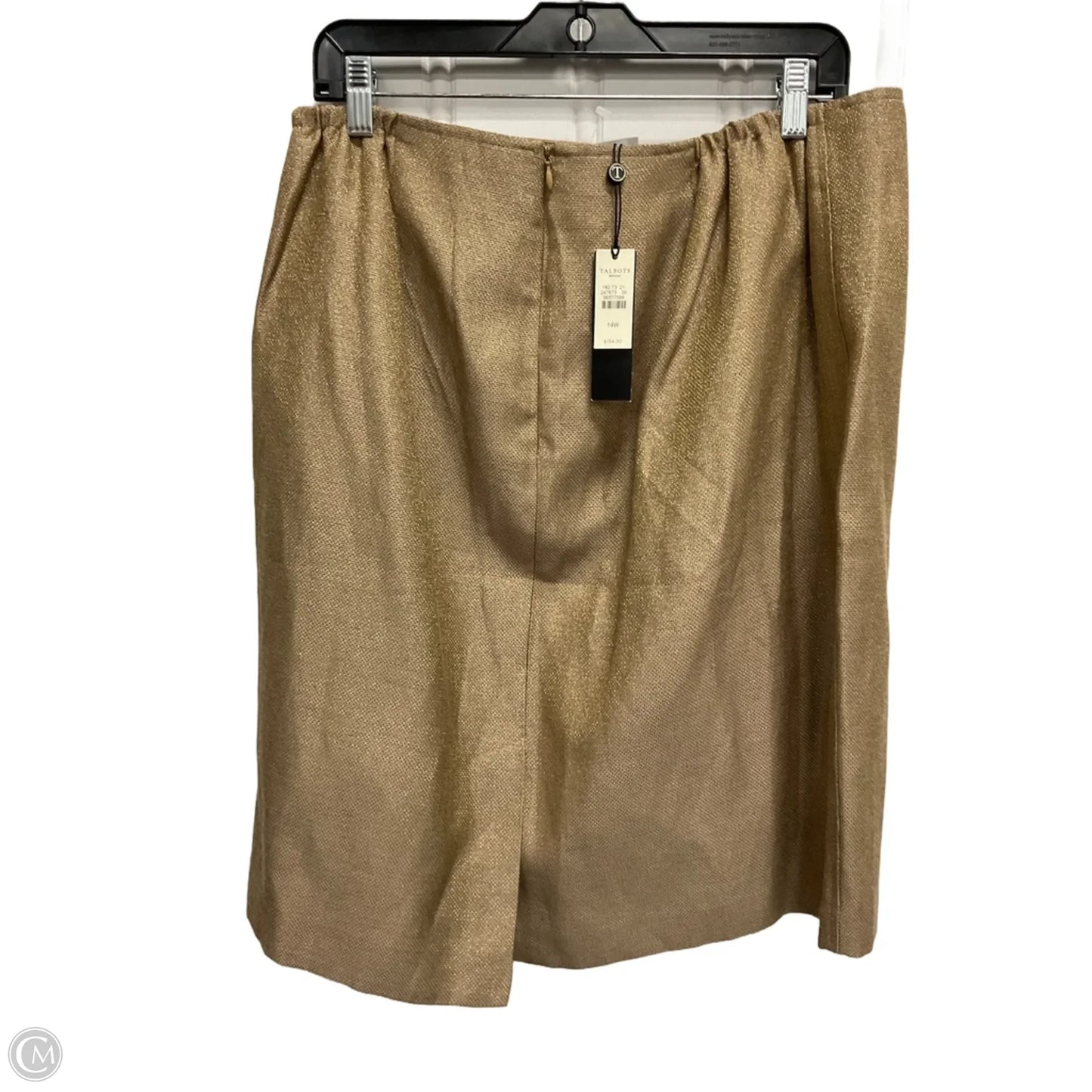 Skirt Midi By Talbots In Gold, Size: 14
