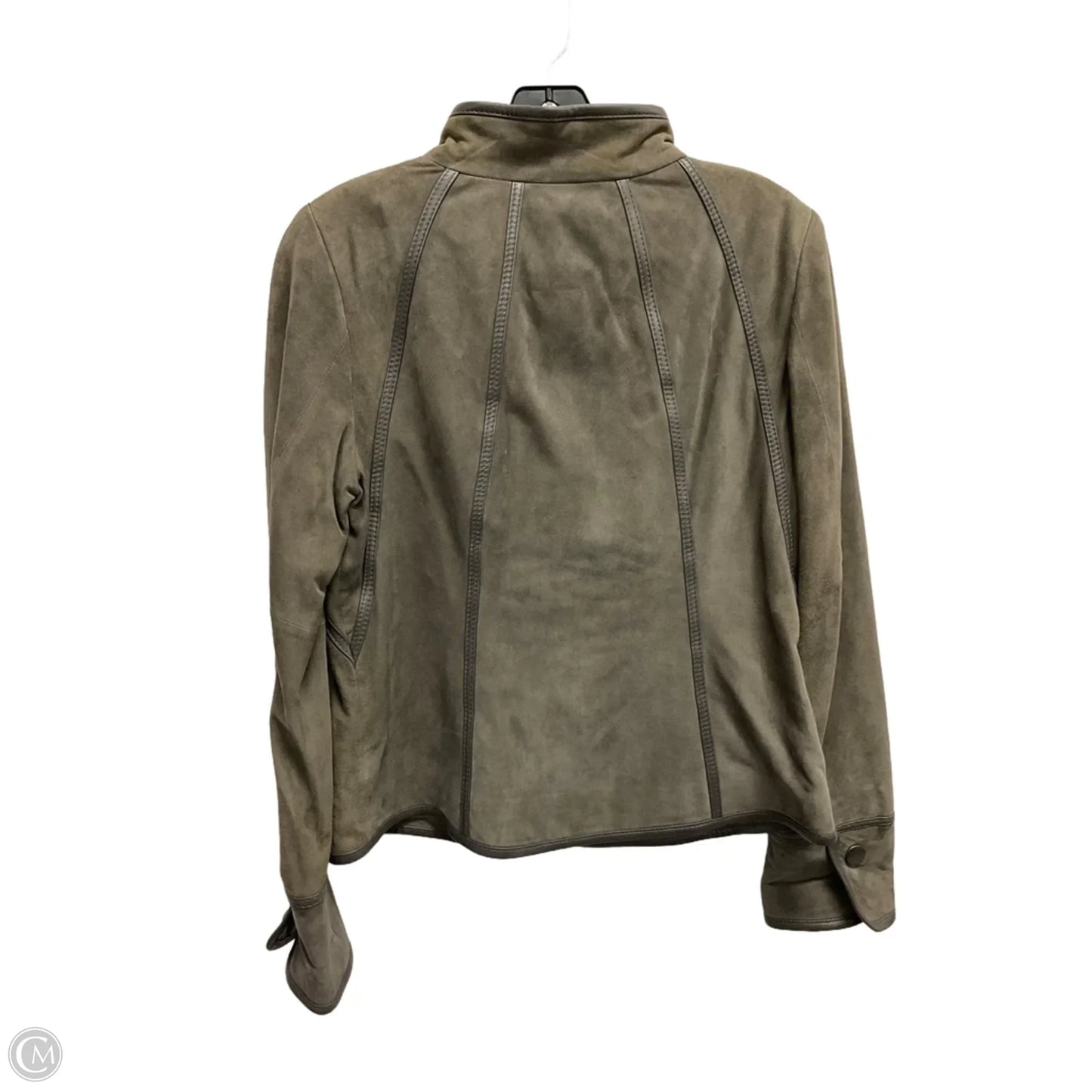Jacket Leather By Classiques Entier In Taupe, Size: M