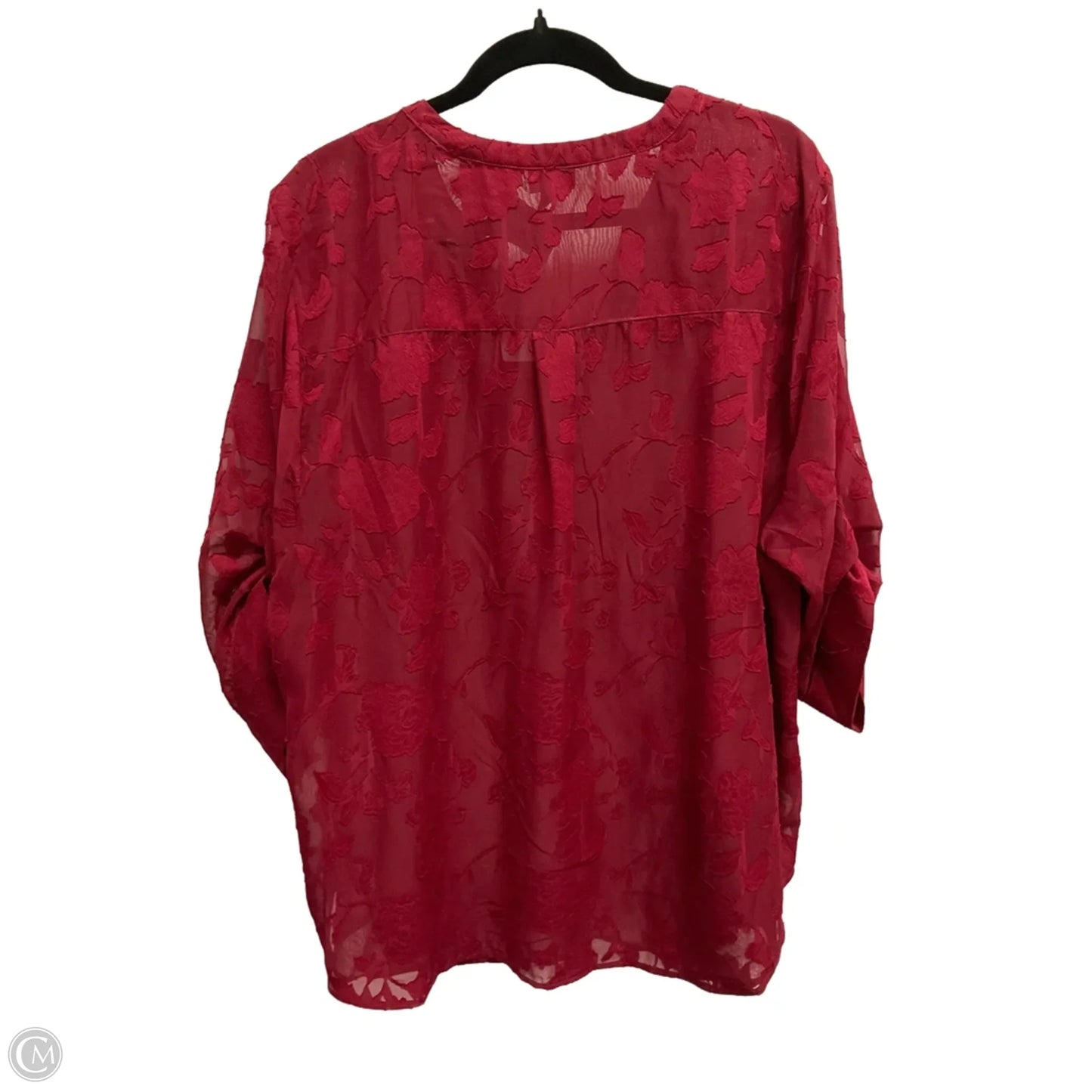 Top Long Sleeve By Torrid In Red, Size: Xxl