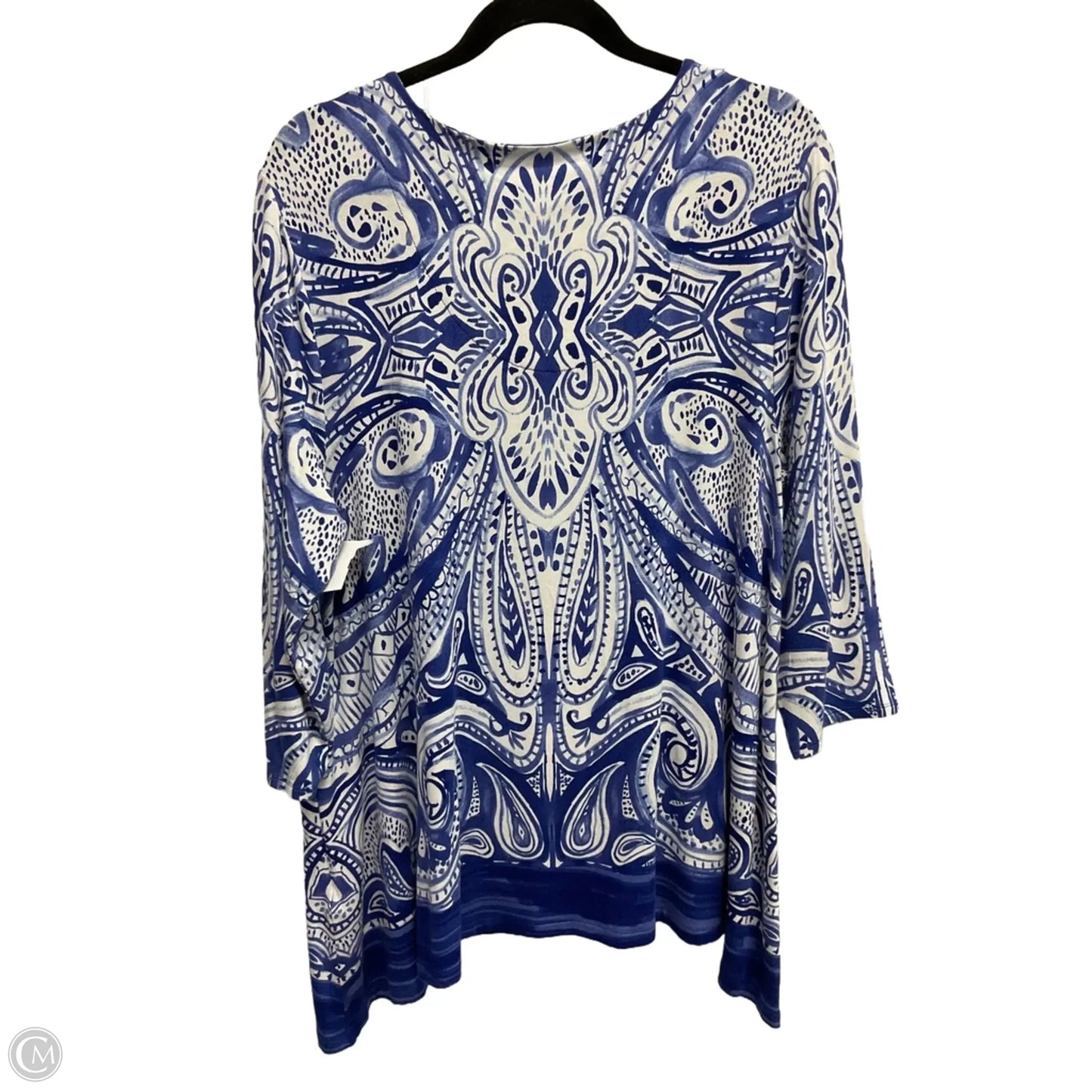 Top 3/4 Sleeve Basic By Chicos In Blue, Size: L