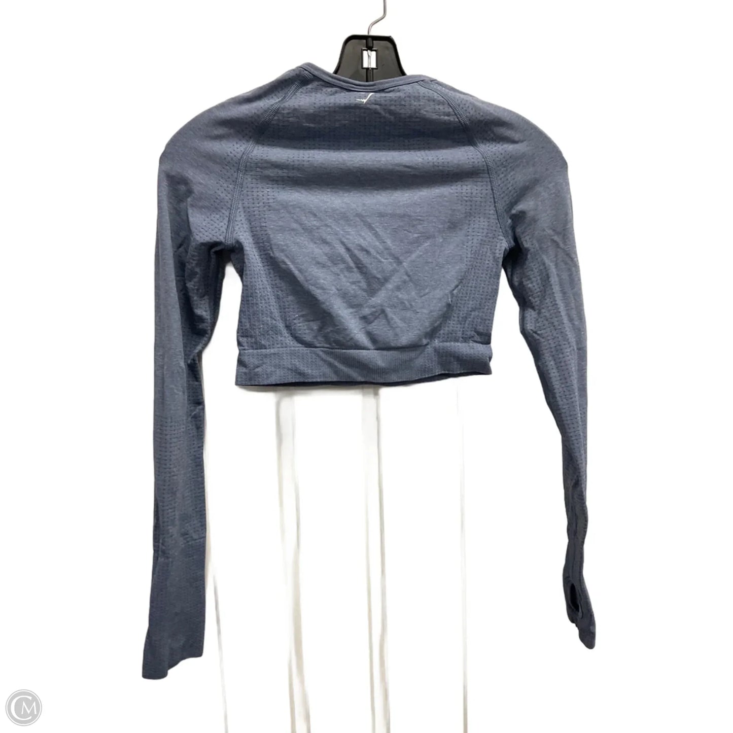 Athletic Top Long Sleeve Crewneck By Gym Shark In Blue, Size: S