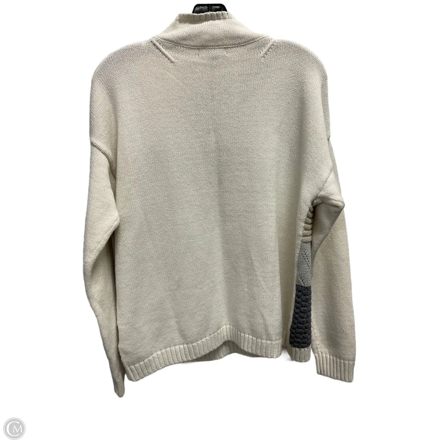 Sweater By Chaps In Cream, Size: L