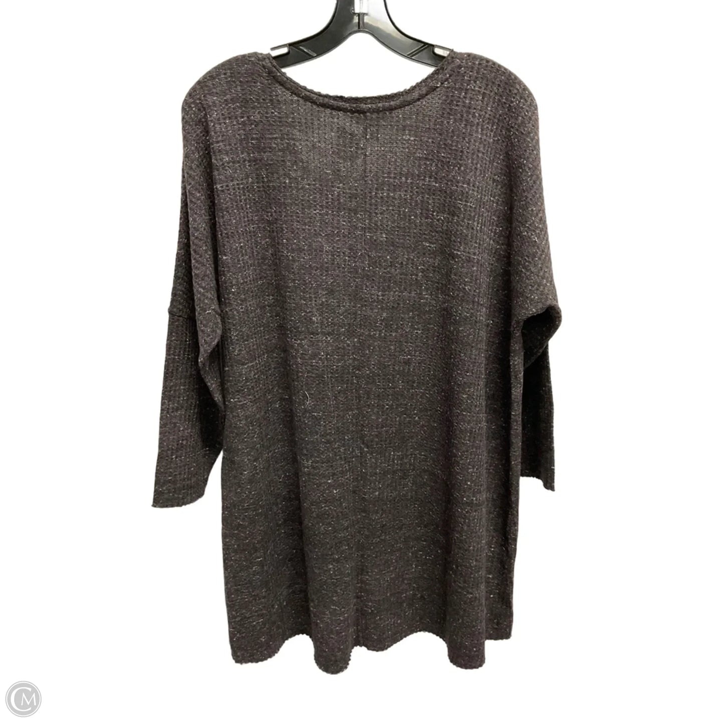 Top Long Sleeve By Natural Reflections In Grey, Size: Xl