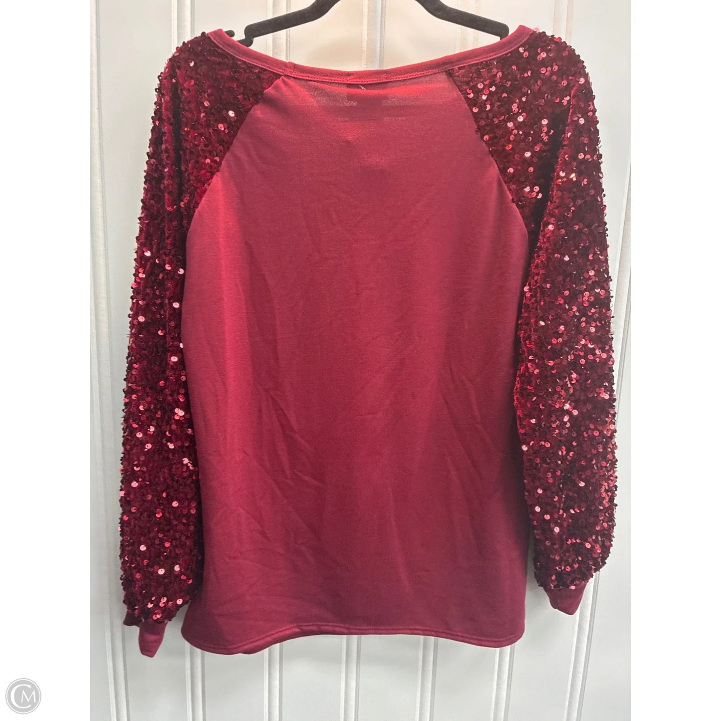 Top Long Sleeve By Bibi In Red, Size: S