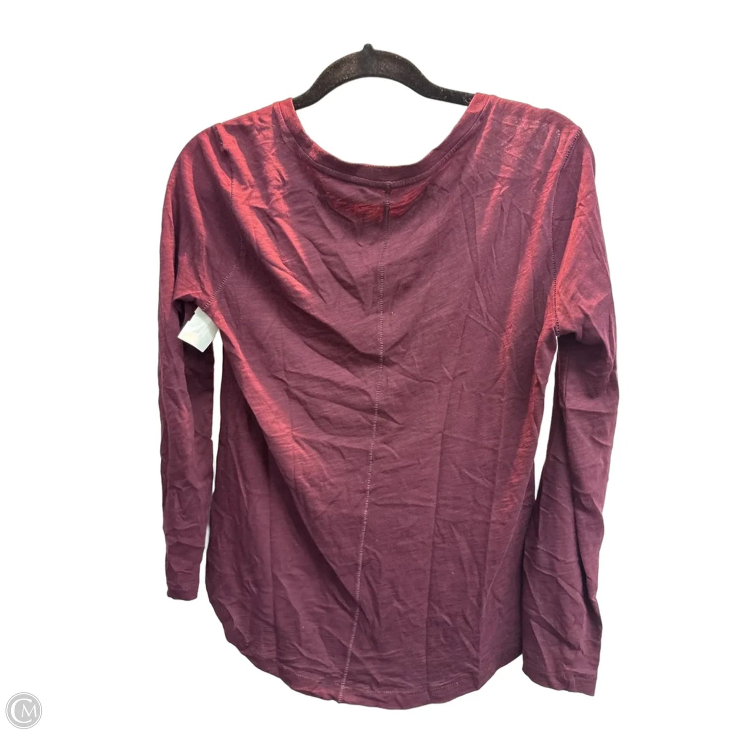 Top Long Sleeve Basic By Madewell In Maroon, Size: Xs