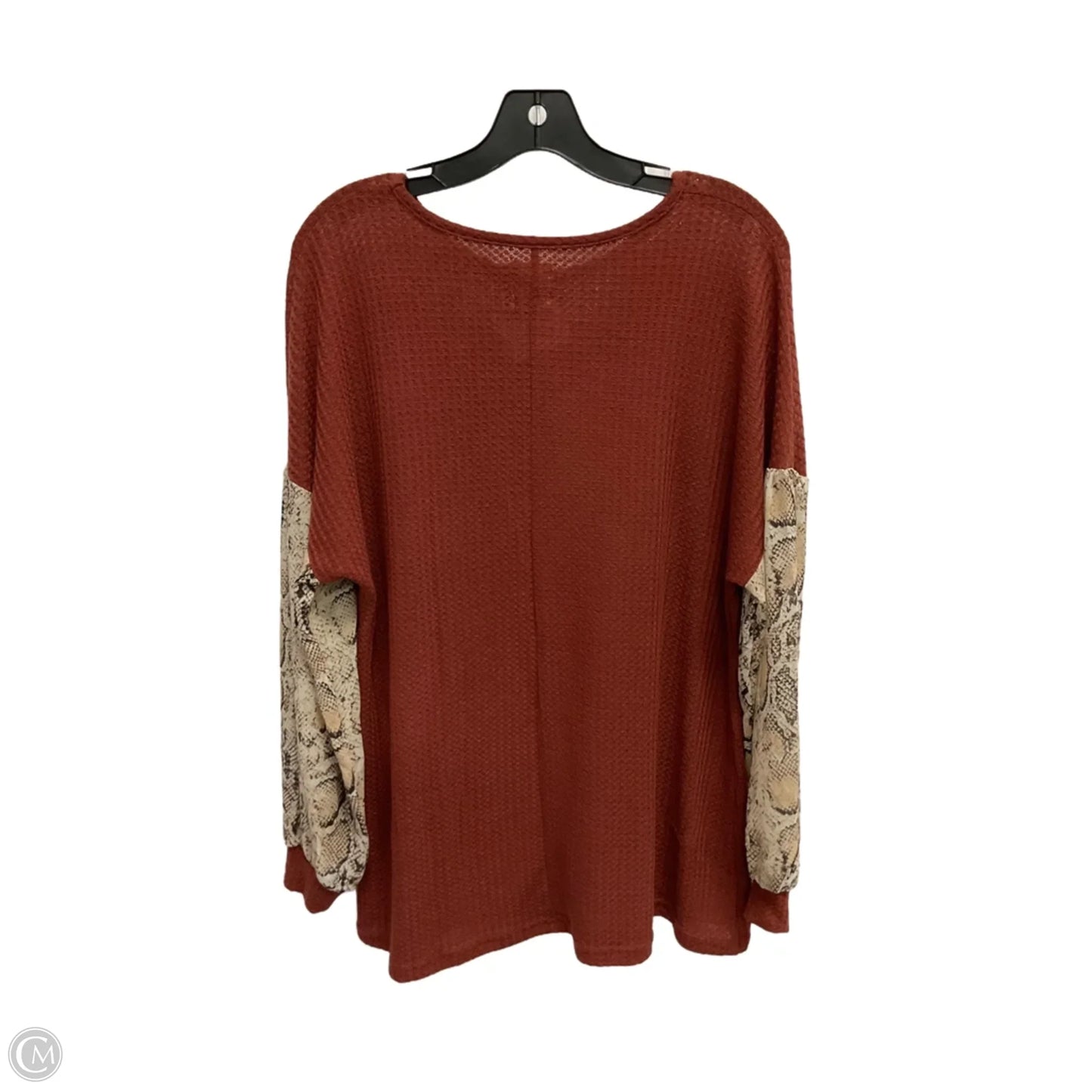 Top Long Sleeve By Clothes Mentor In Animal Print, Size: L