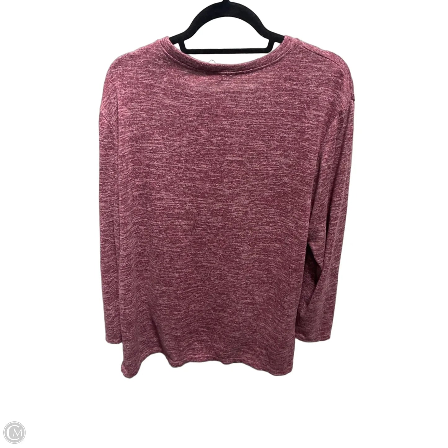 Top Long Sleeve By Brittany Black In Maroon, Size: L