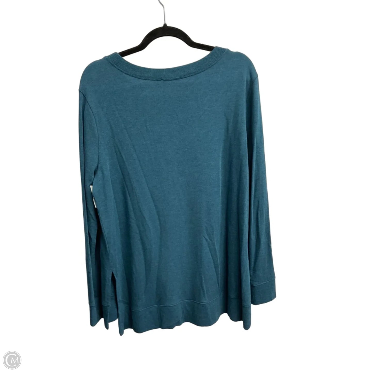 Top Long Sleeve By Loft In Aqua, Size: M