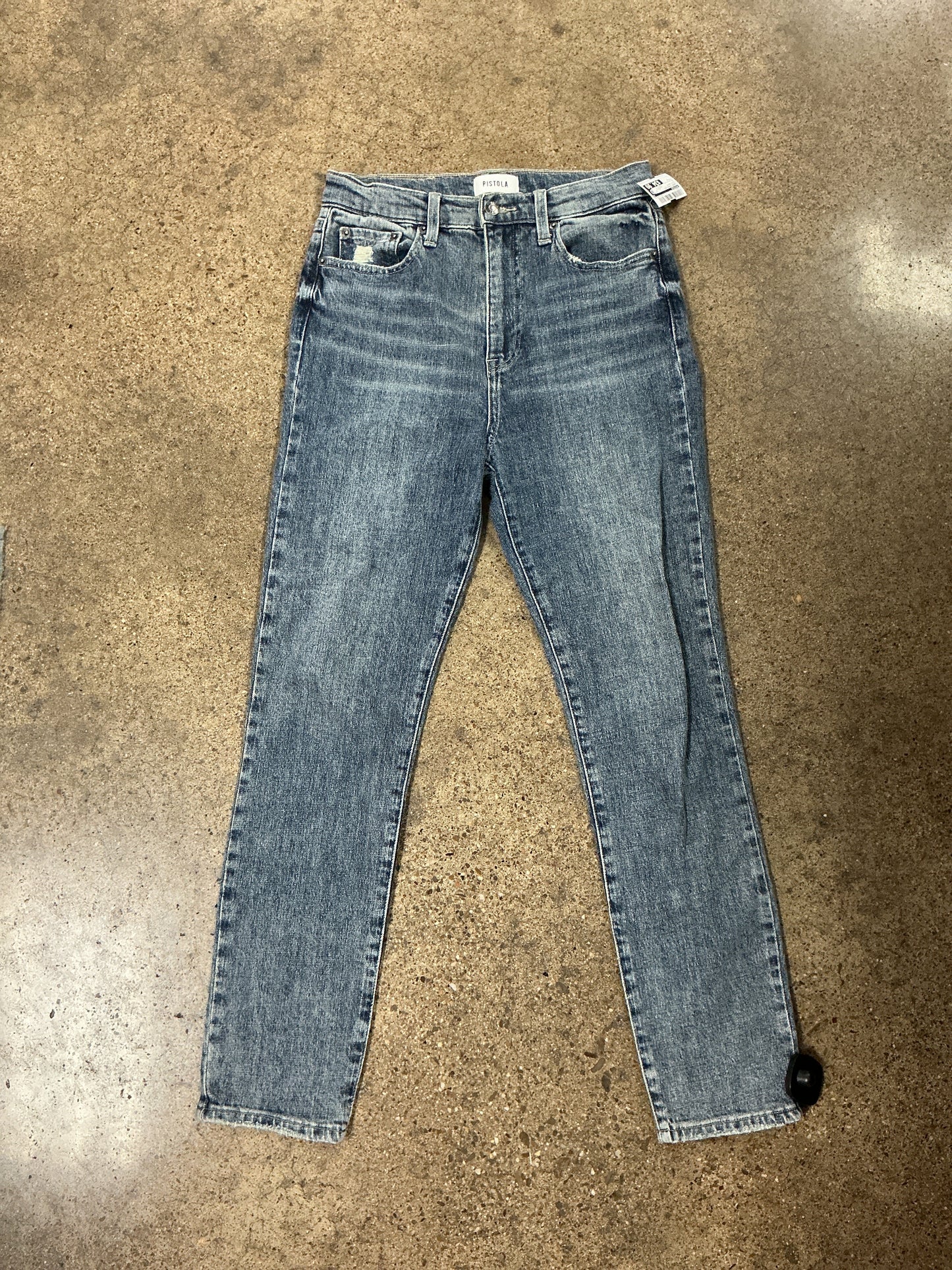 Jeans Straight By Pistola In Blue Denim, Size:4