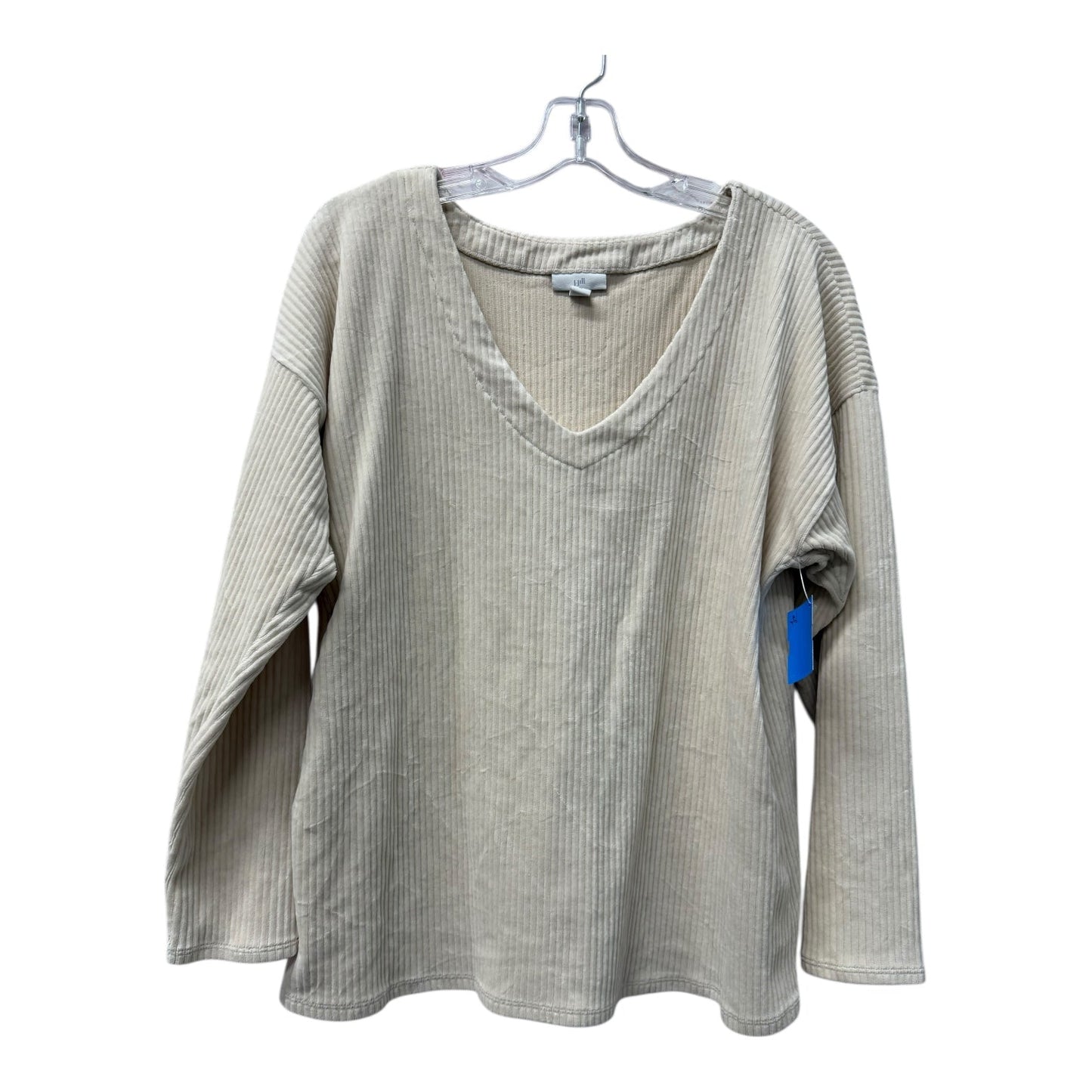 Top Ls By J. Jill In Cream, Size:Xl