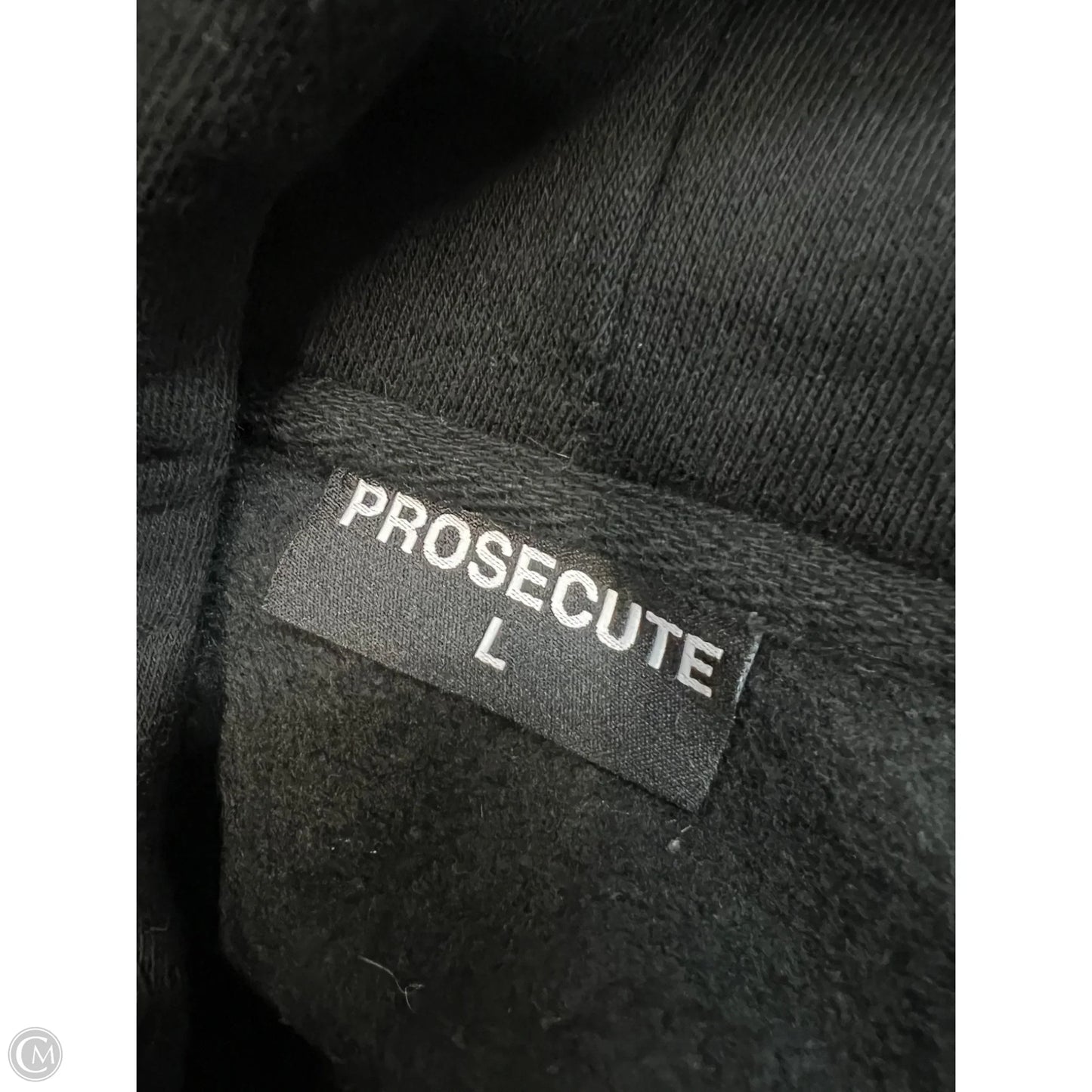 Sweatshirt Hoodie By Prosecute In Black, Size: L