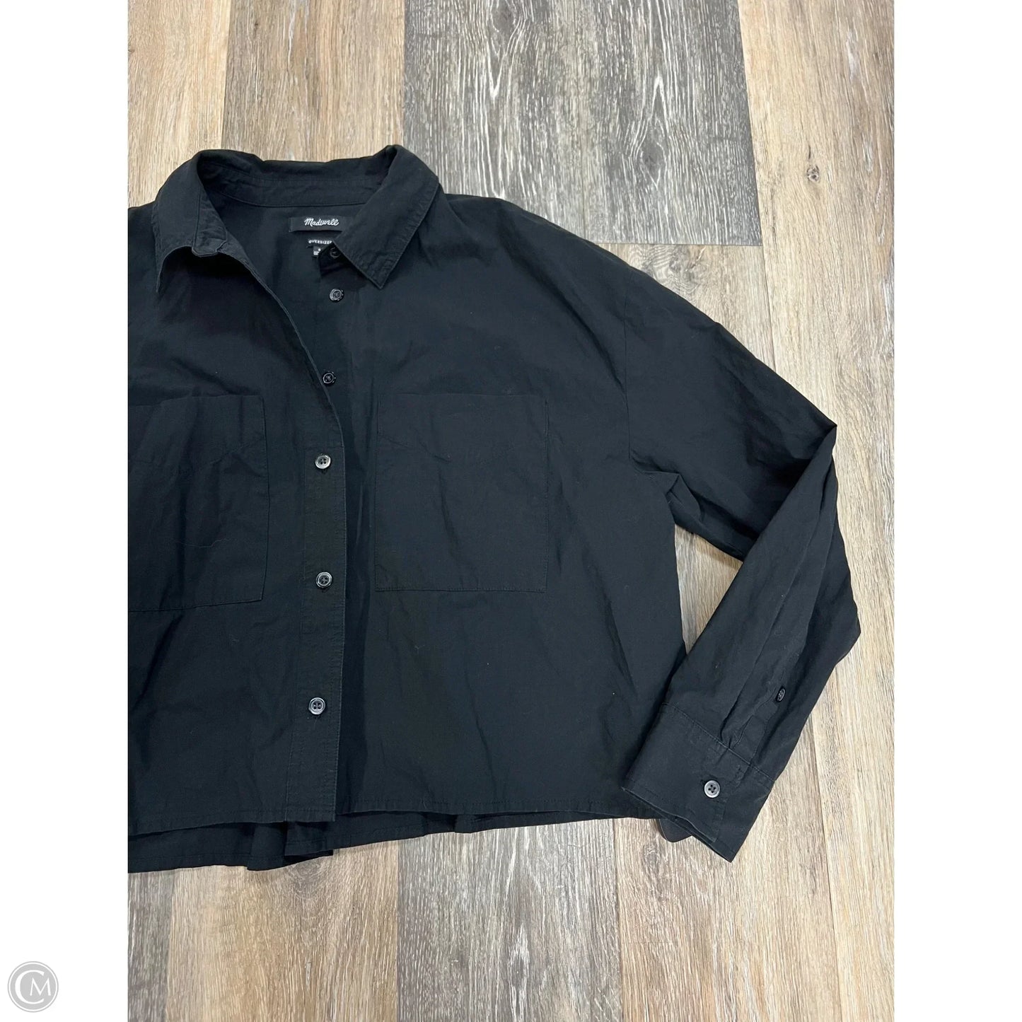 Blouse Long Sleeve By Madewell In Black, Size: S