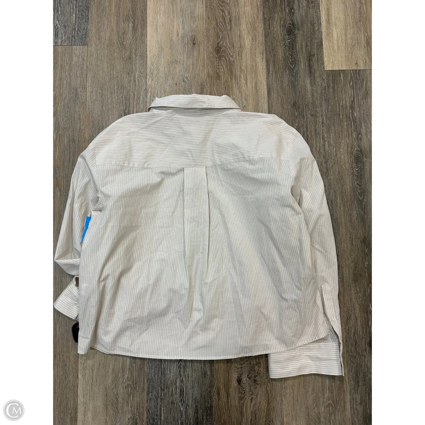 Blouse Long Sleeve By Evereve In Tan, Size: L