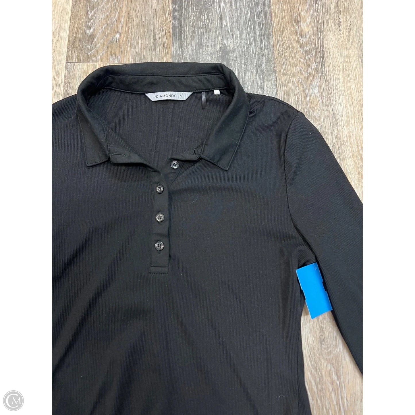 Athletic Top Long Sleeve By 7 Diamonds In Black, Size: M