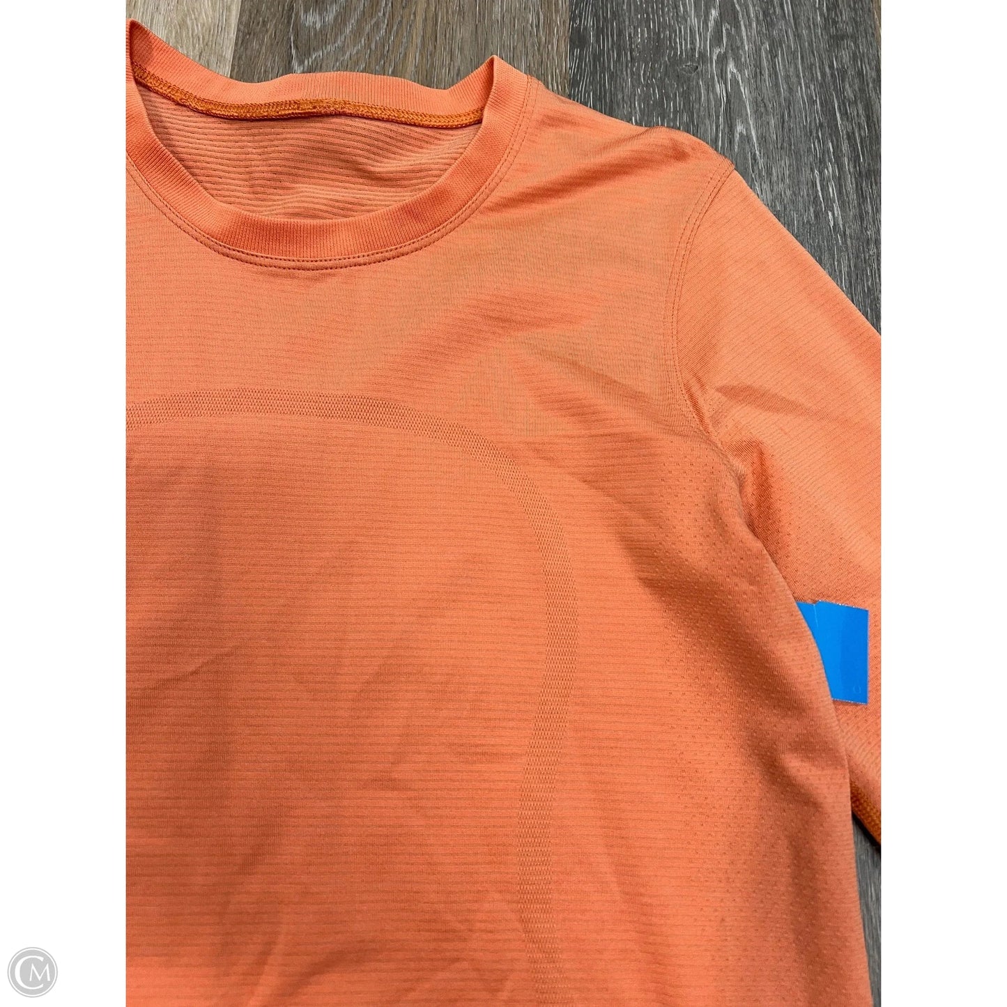 Athletic Top Long Sleeve Crewneck By Lululemon In Orange, Size: 4