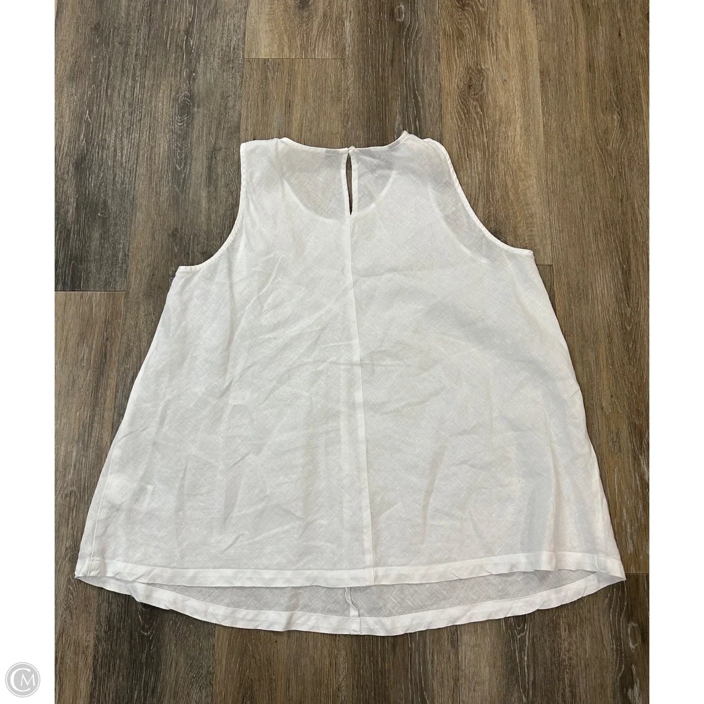 Top Sleeveless By Lands End In White, Size: L