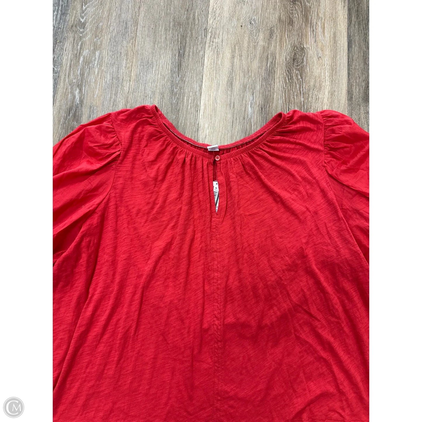 Blouse Short Sleeve By Old Navy In Red, Size: Xxl