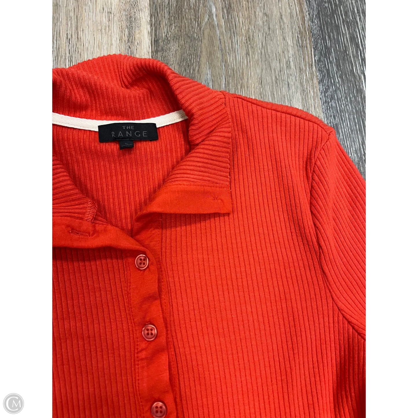 Blouse Long Sleeve By The Range In Orange, Size: L
