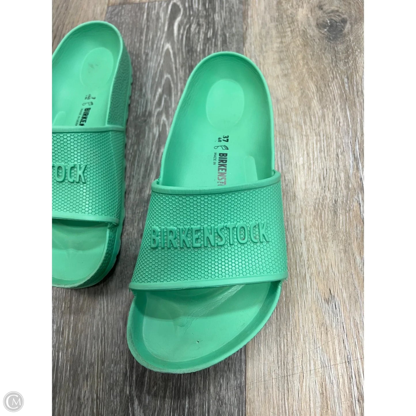 Sandals Flats By Birkenstock In Green, Size: 7