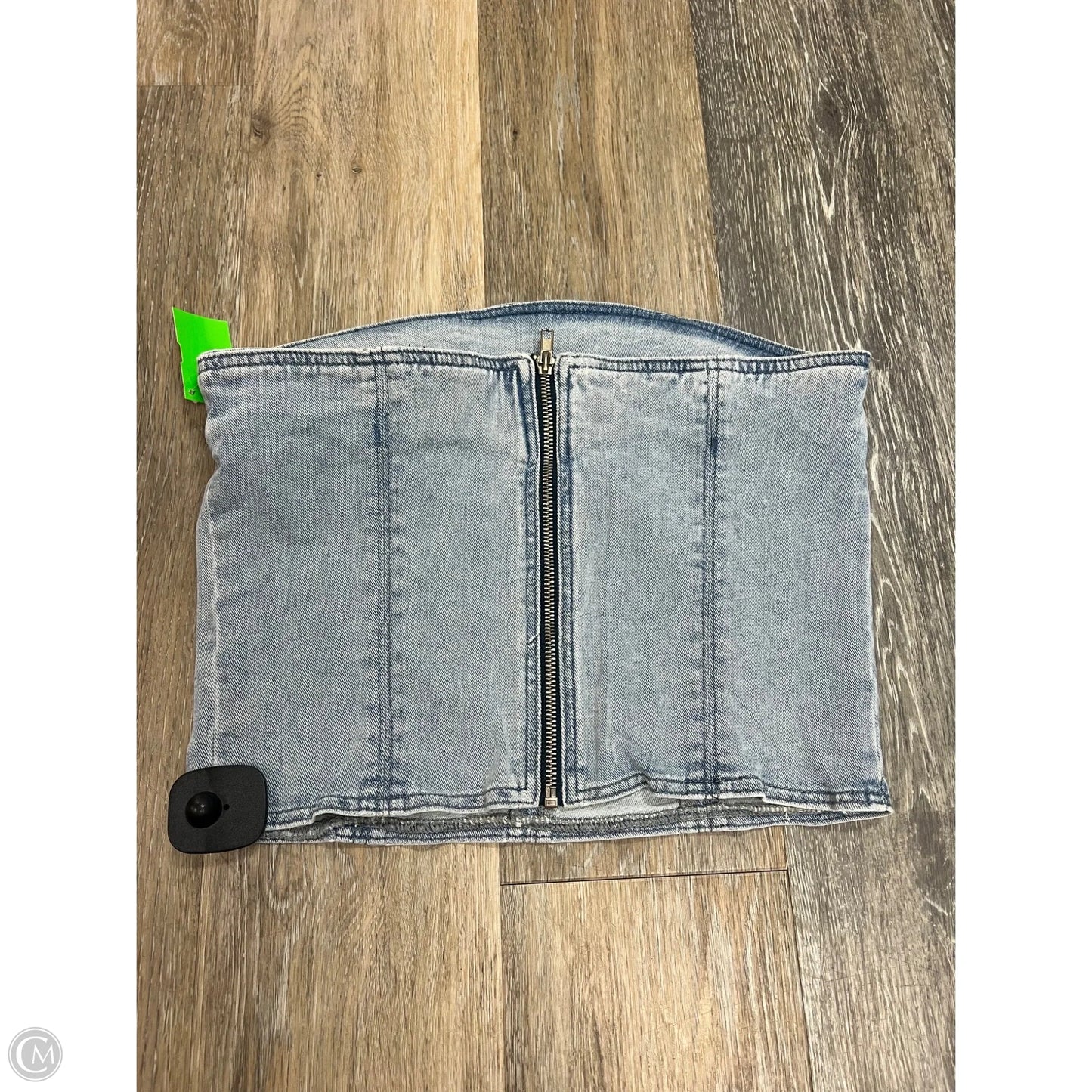 Top Sleeveless By Veveret In Blue Denim, Size: L