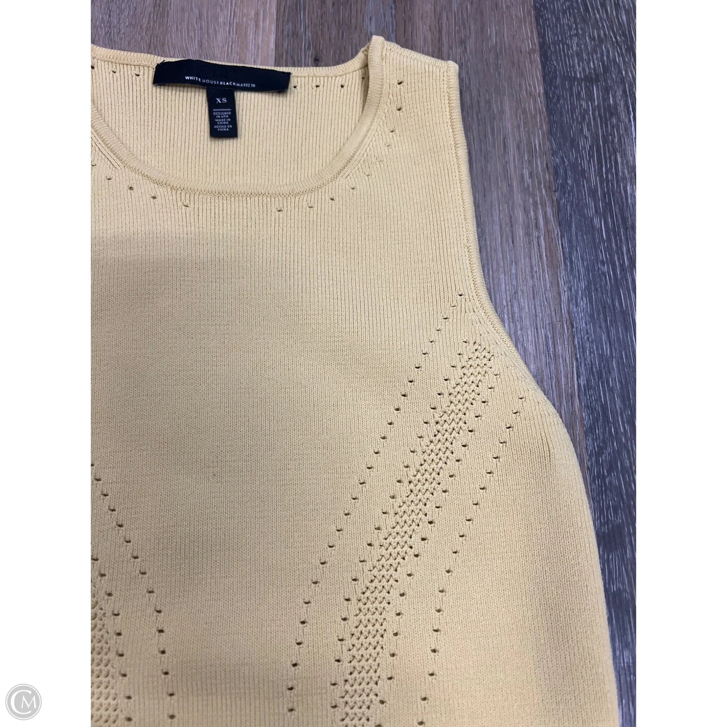 Top Sleeveless By White House Black Market In Yellow, Size: Xs