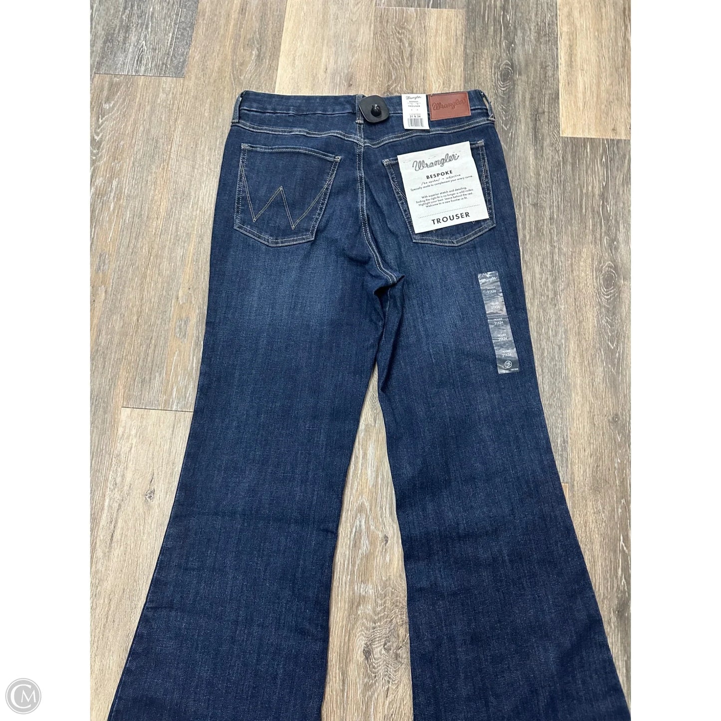Jeans Boot Cut By Wrangler In Blue Denim, Size: 12