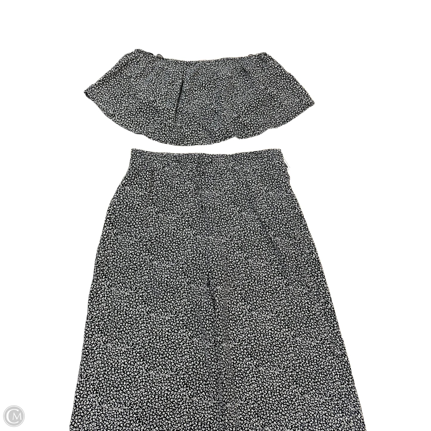Pants Set 2pc By Crescent In Black & White, Size: L