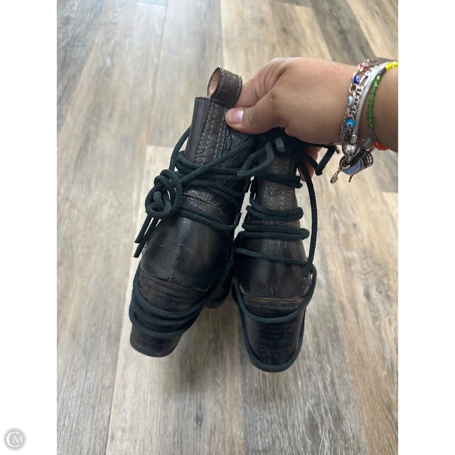 Boots Ankle Heels By Bed Stu In Brown, Size: 8