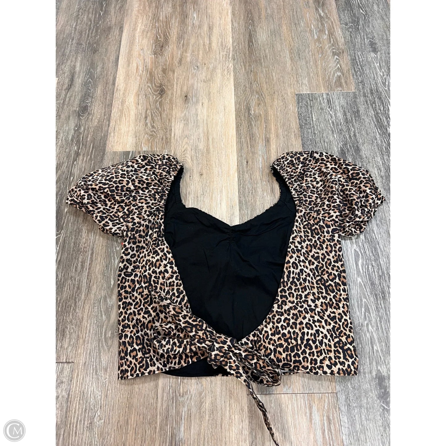 Blouse Short Sleeve By Marissa Webb In Animal Print, Size: M