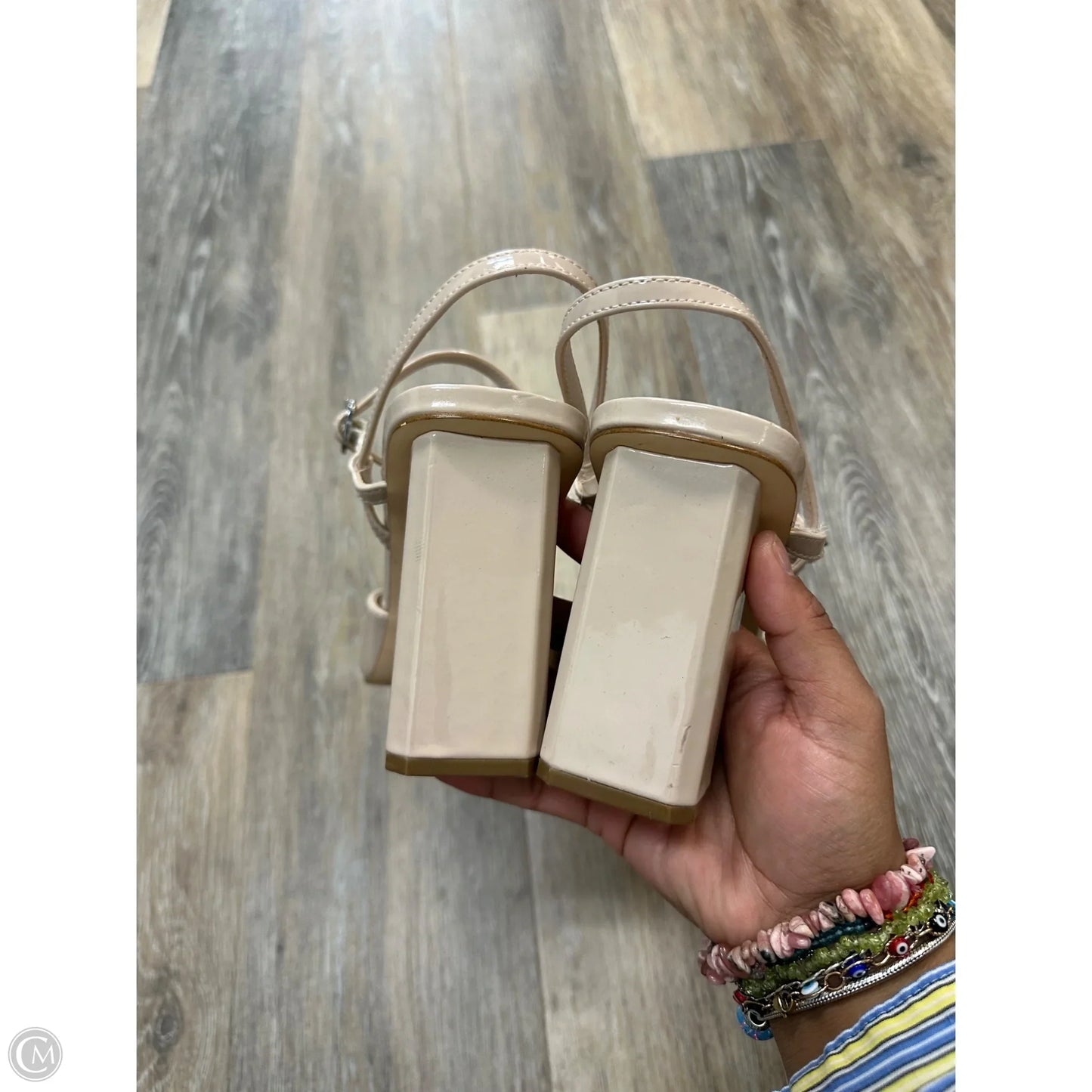 Shoes Heels Block By Marc Fisher In Cream, Size: 10