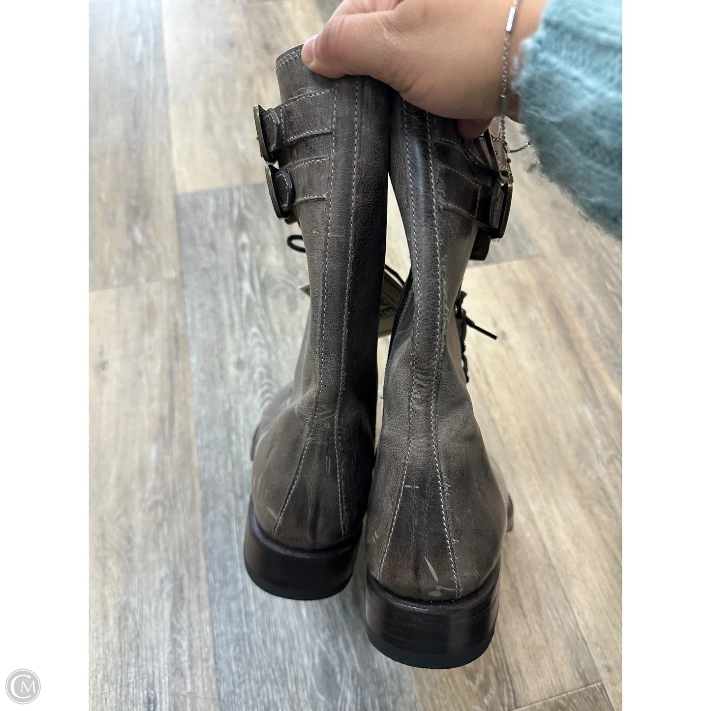 Boots Designer By Frye In Grey, Size: 11