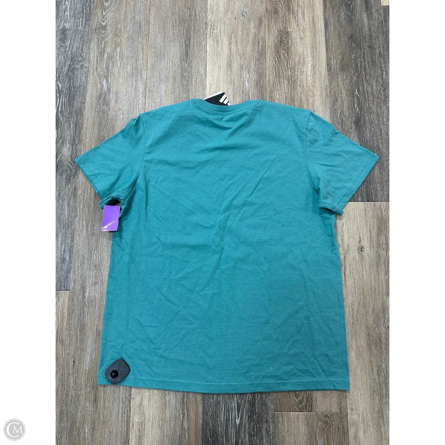 Athletic Top Short Sleeve By Adidas In Green, Size: L
