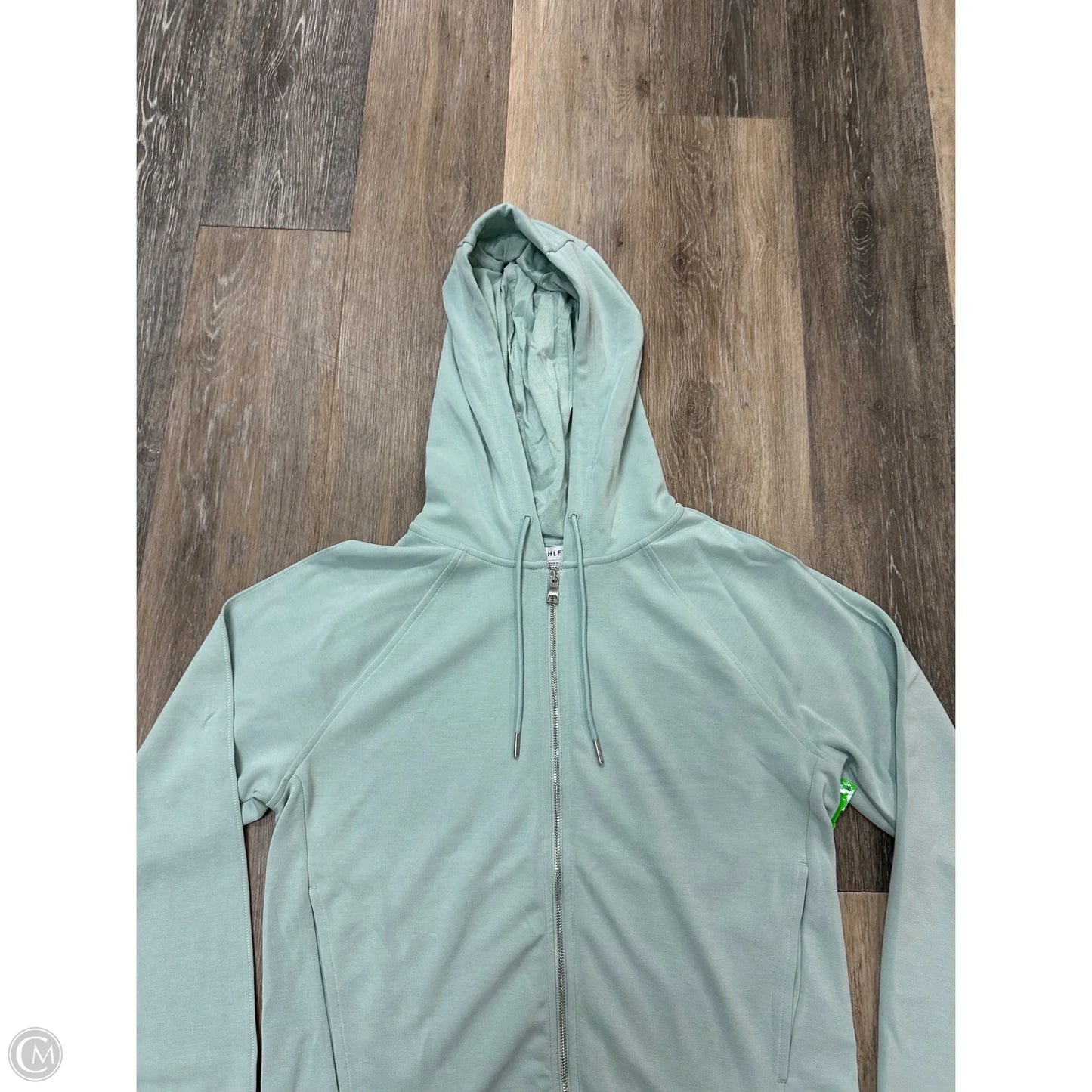 -Athletic Sweatshirt Hoodie By Athleta In Teal, Size: S
