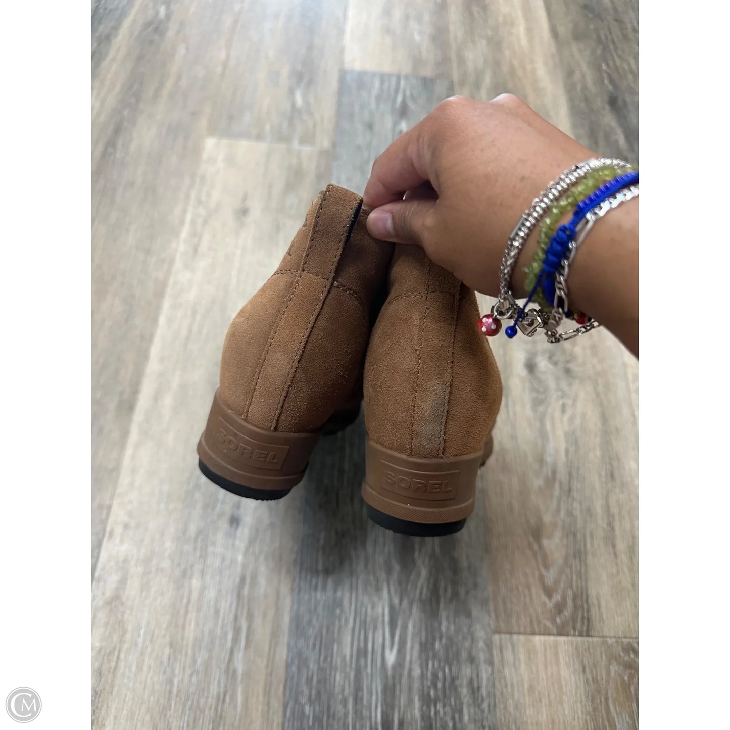 Boots Ankle Heels By Sorel In Brown, Size: 8.5