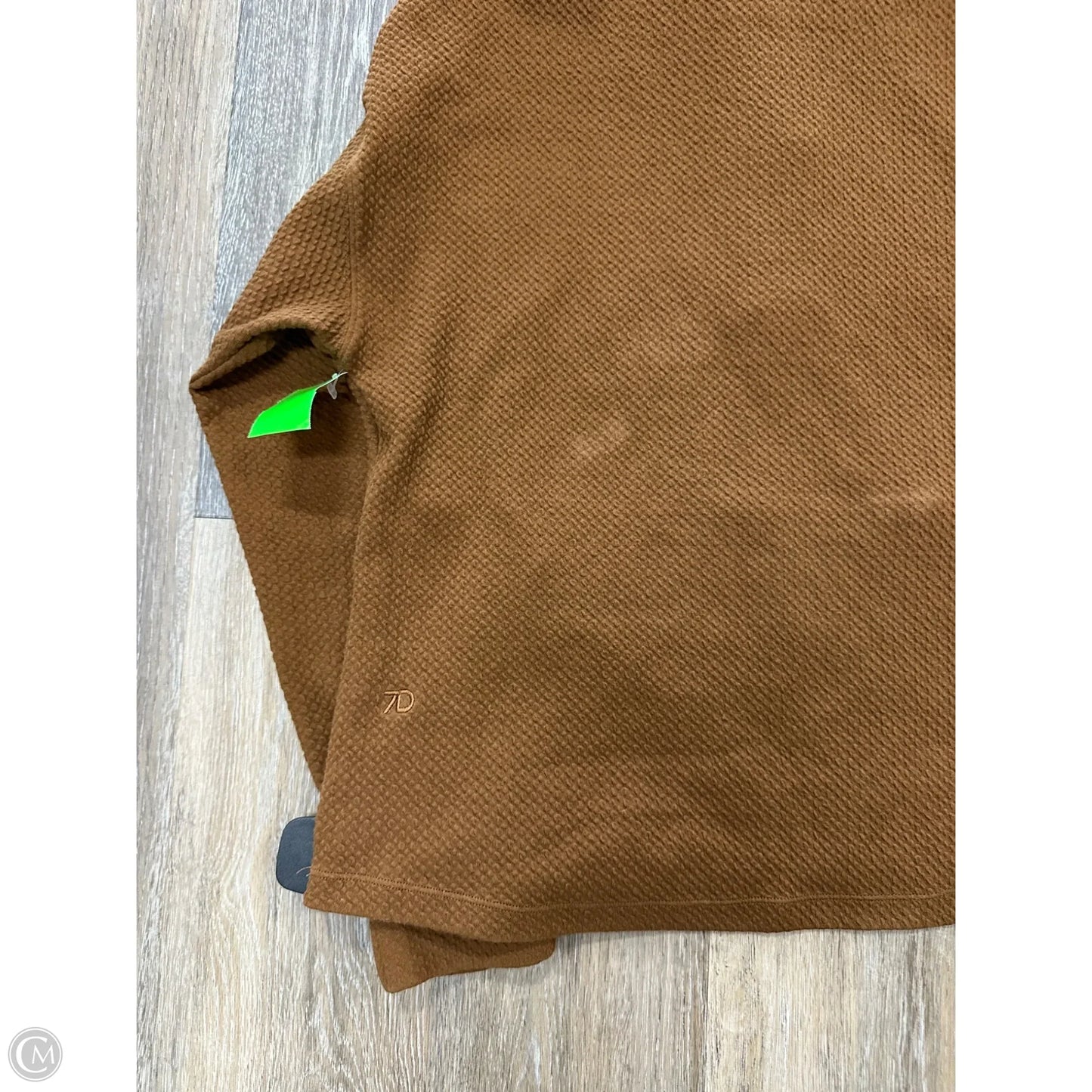Athletic Sweatshirt Hoodie By 7diamonds In Brown, Size: S