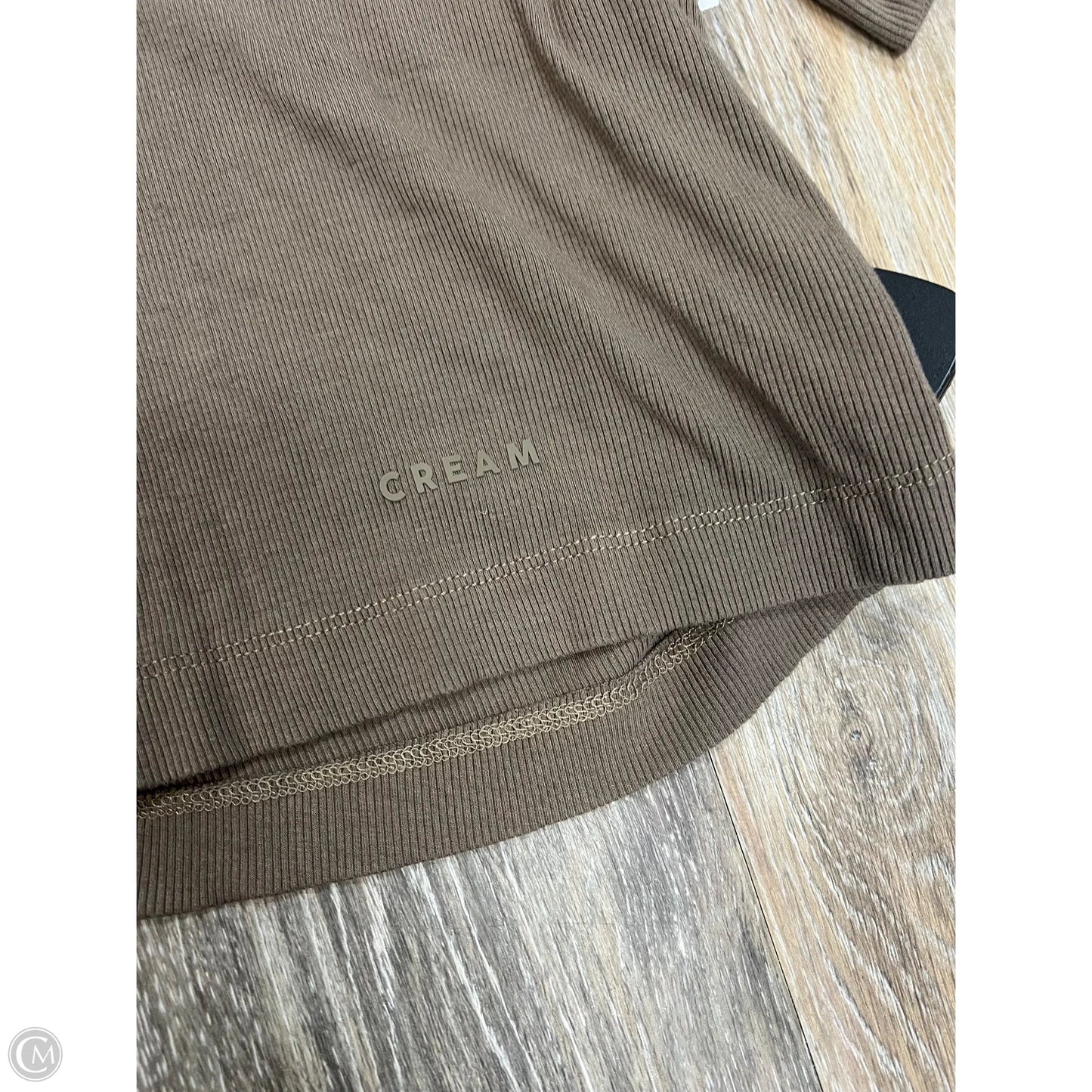 Athletic Top Short Sleeve By Cream Yoga In Brown, Size: S