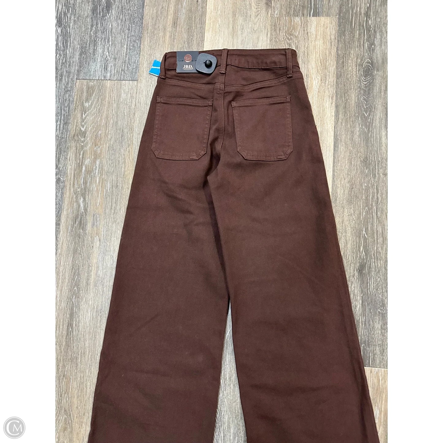 Jeans Wide Leg By Just Black In Brown Denim, Size: 0