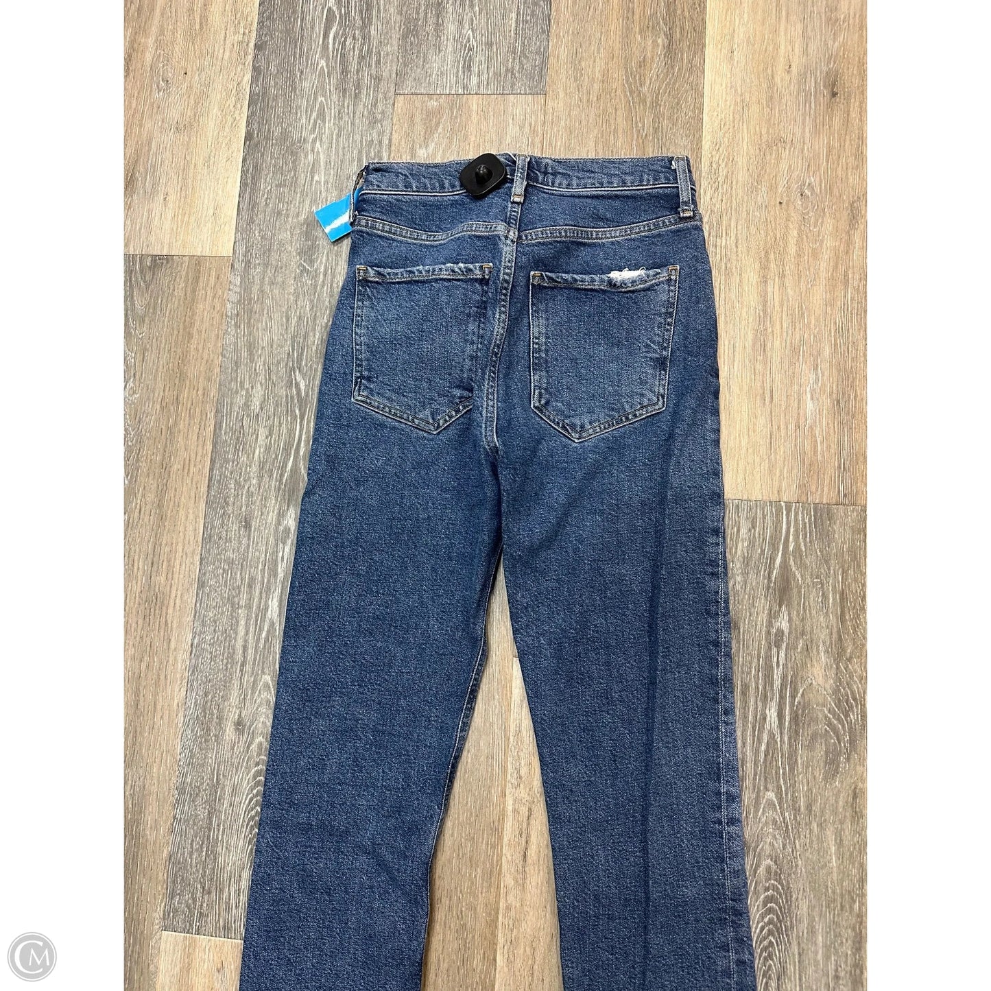 Jeans Straight By Agolde In Blue Denim, Size: 0
