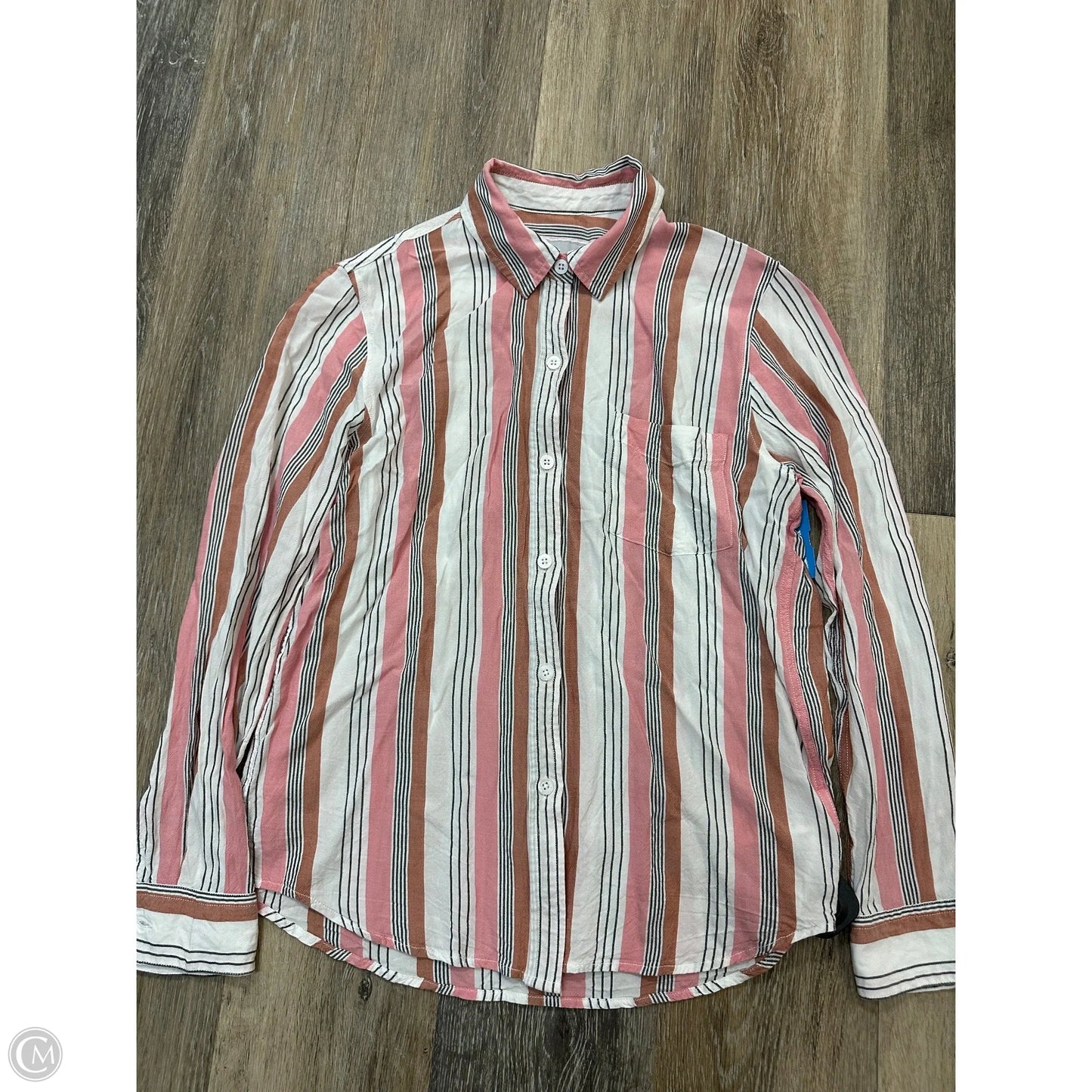 Blouse Long Sleeve By Rails In Striped Pattern, Size: S
