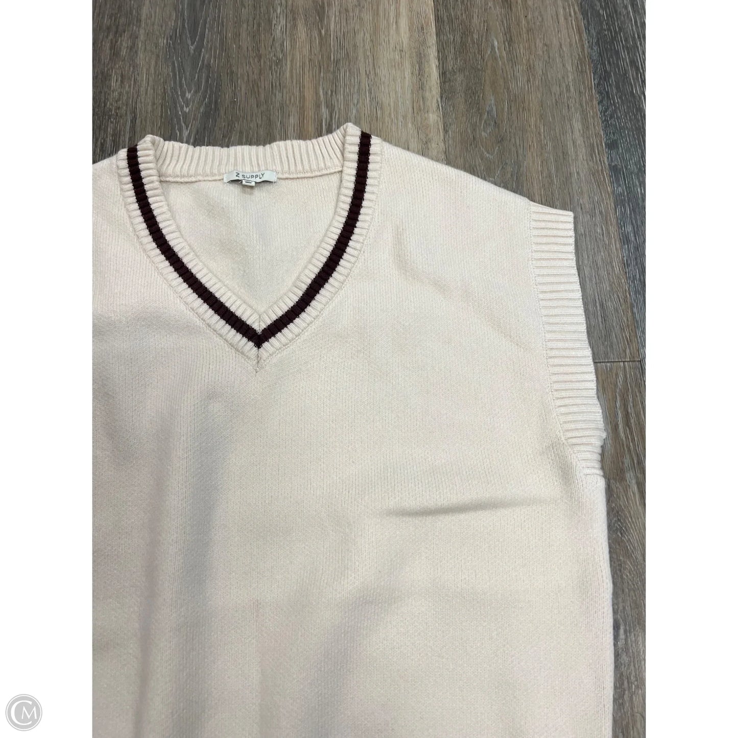 Sweater Short Sleeve By Z Supply In White, Size: M
