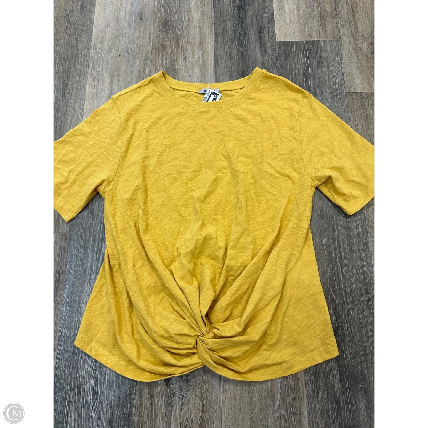 Top Short Sleeve Basic By Lisa Todd In Yellow, Size: S