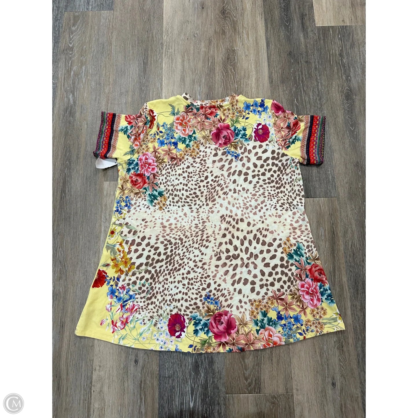 Top Short Sleeve By Johnny Was In Floral Print, Size: S