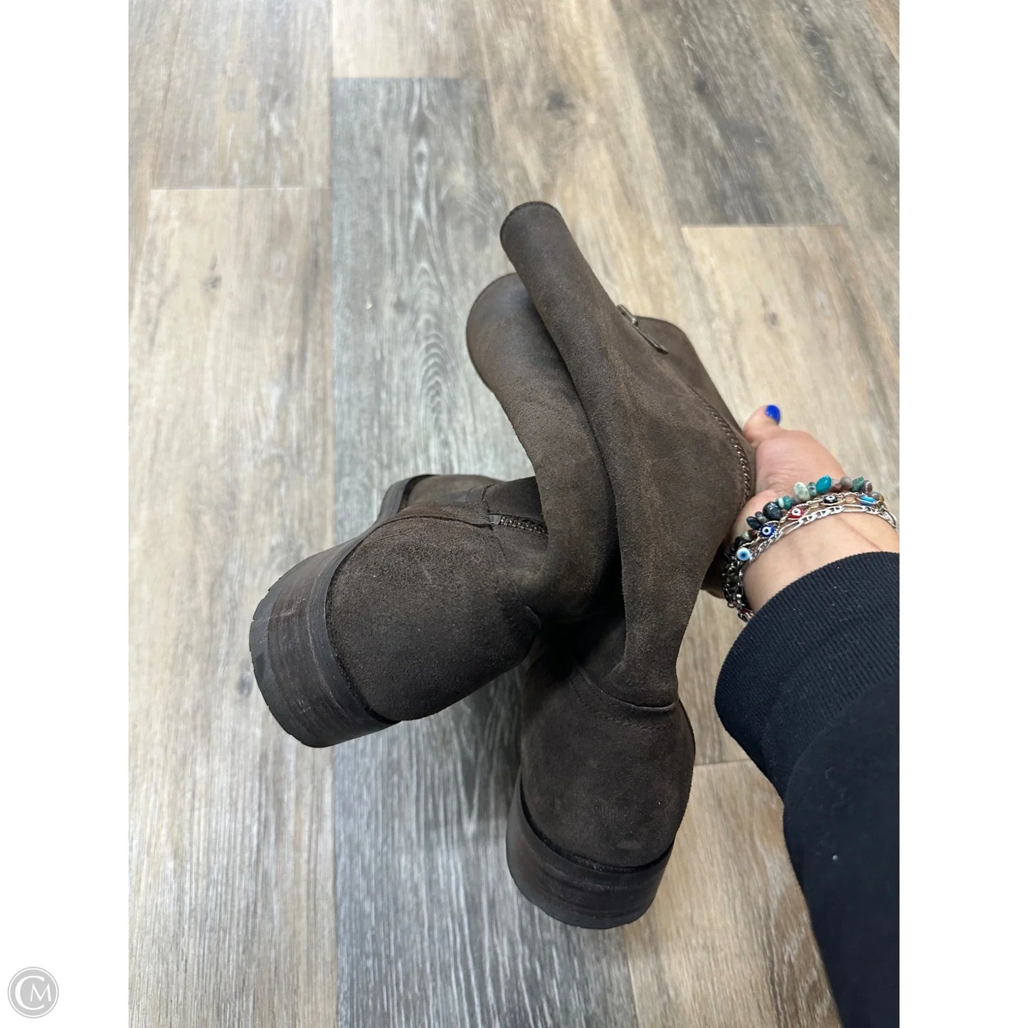 Boots Designer By Frye In Brown, Size: 7.5