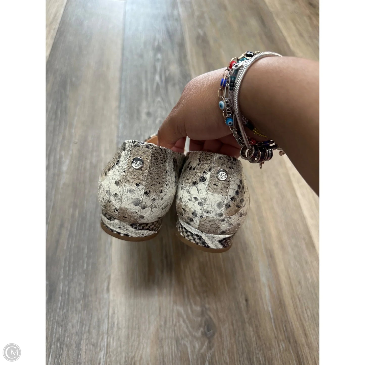 Shoes Flats By Agl In Snakeskin Print, Size: 8.5