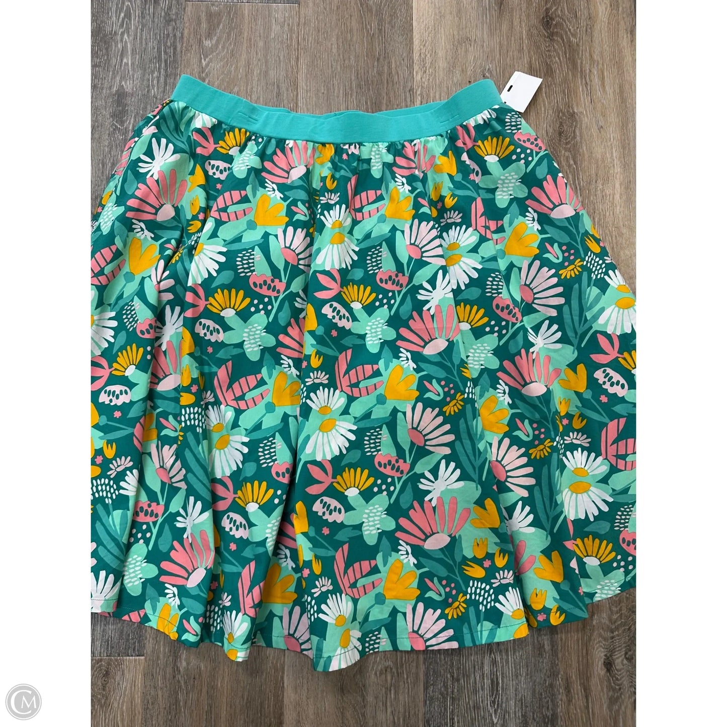 Skirt Midi By Wild Flowers In Blue, Size: Xlarge